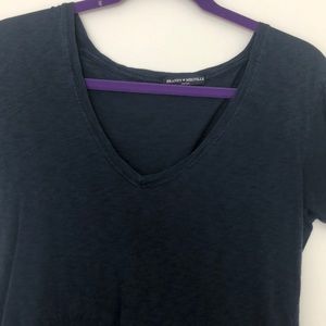 Brandy Melville Navy V-neck Tee